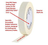 ProTapes Pro Drafting Flatback Paper Masking Tape specially formulated with a low tack adhesive system designed for the drafting and stationary trades, 60 yds Length x 3/4" Width (Pack of 1) - Tape & Supply