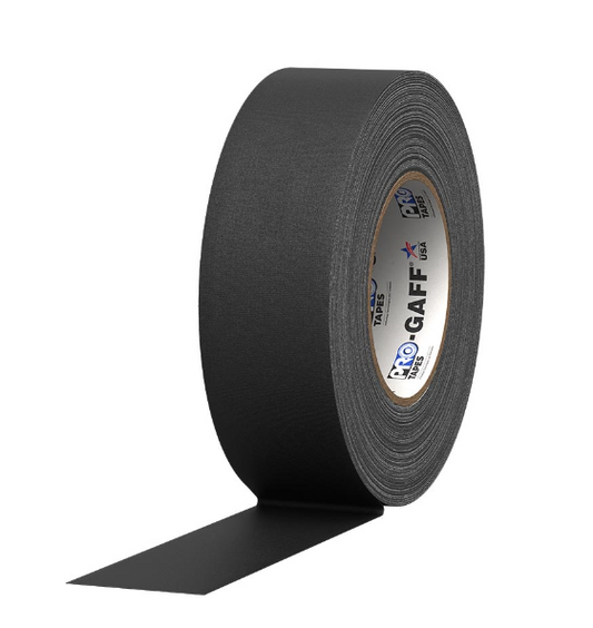 Pro Gaff® Tape Black 2" x 25 yds (Box of 24 rolls) - Tape & Supply