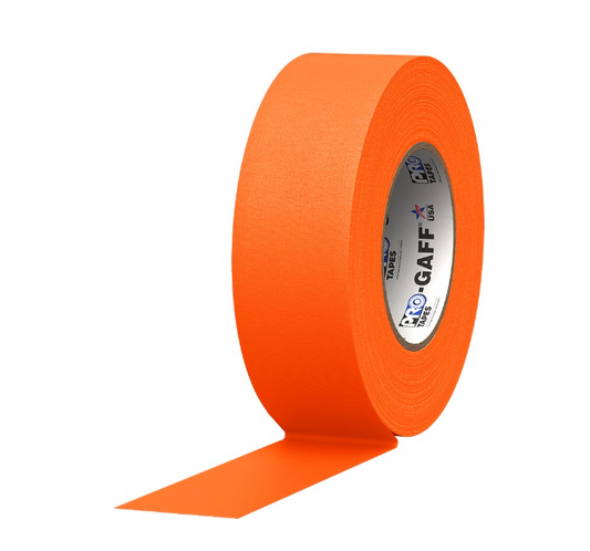 Pro Gaff® Tape Fluorescent Orange  2" x 25 yds (Box of 24 rolls) - Tape & Supply