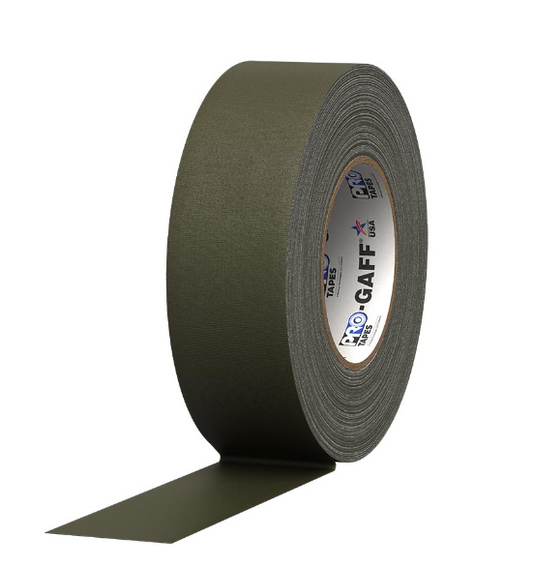 Pro Gaff® Tape Olive 2" x 25 yds (Box of 24 rolls) - Tape & Supply