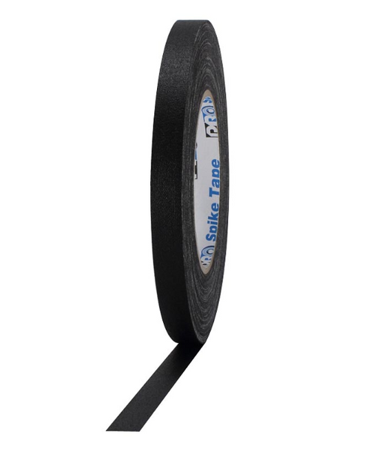 Pro® Spike Matte Cloth Gaffers Tape 1/2'' x 45 yards Choose from Multiple Colors (24 rolls per case)