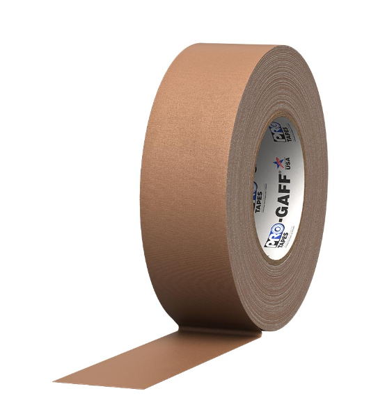 Pro Gaff® Tape Tan 2" x 25 yds (Box of 24 rolls) - Tape & Supply