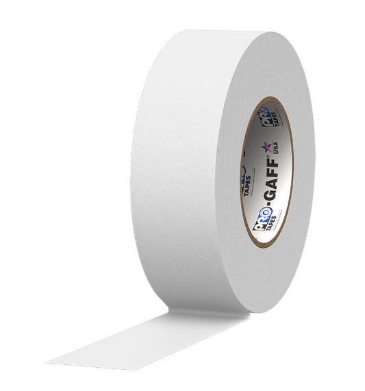 Pro Gaff® Tape White 2" x 25 yds (Box of 24 rolls) - Tape & Supply